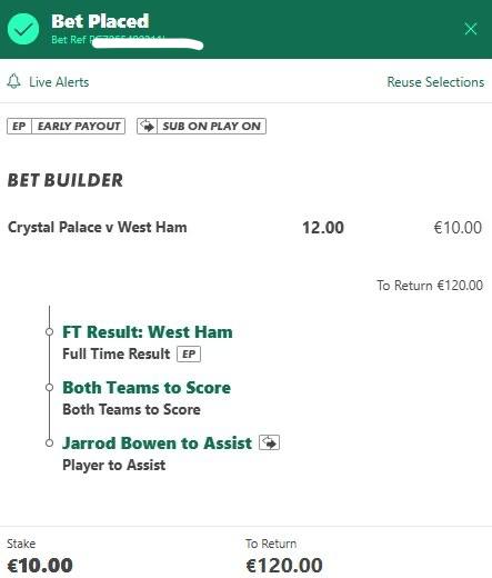  Crystal Palace v West Ham